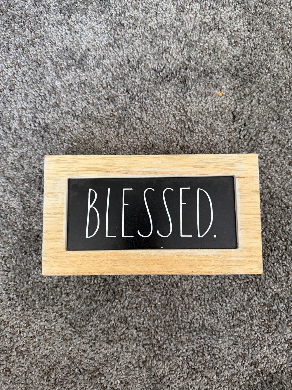 Rae Dunn Blessed Wooden Decorative Sign - Black Lettering